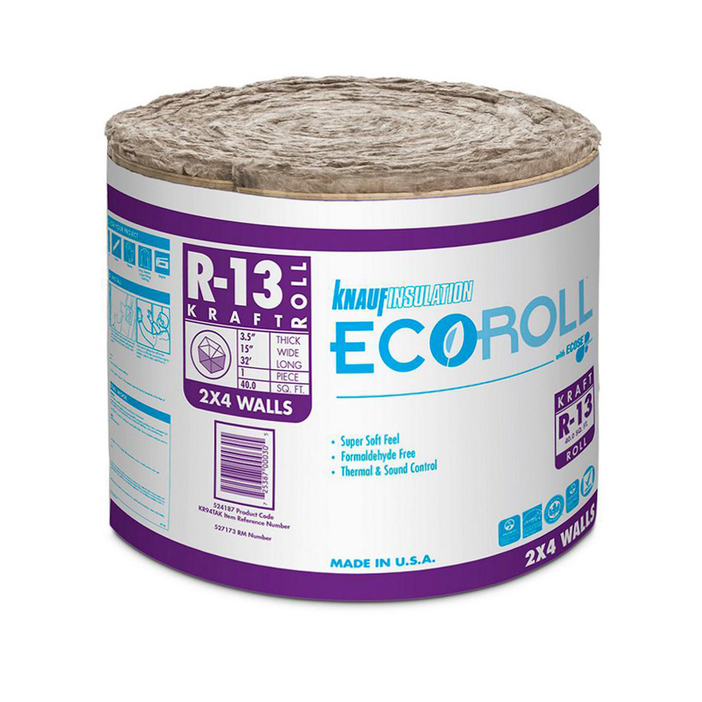 R 13 EcoRoll Kraft Faced Fiberglass Insulation Roll 32